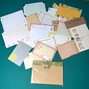Recipe Cards 54 each Mixed Designs New Cute and Unique